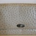 Fabulous vintage cream white ostrich leather bag
