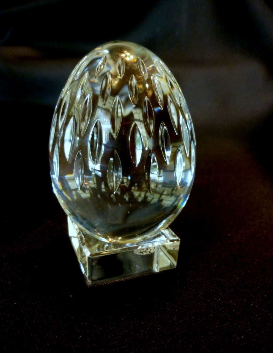 Baccarat Crystal Egg with Stand