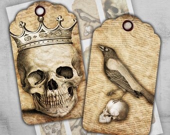 2x6 inch digital halloween gothic bookmarks on printable
