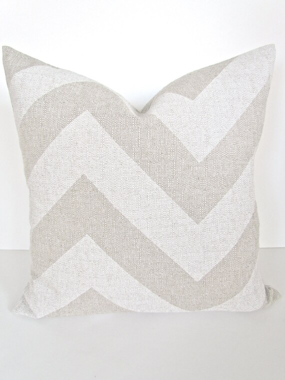 Items similar to TAN PILLOWS TAN Pillow Cover Chevron Decorative Throw