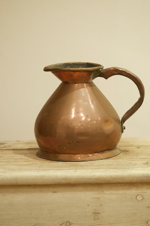 Antique Victorian Copper Measuring Jug