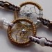 Handmade Woven Dream Catcher Friendship Bracelets (pair) : White and Brown