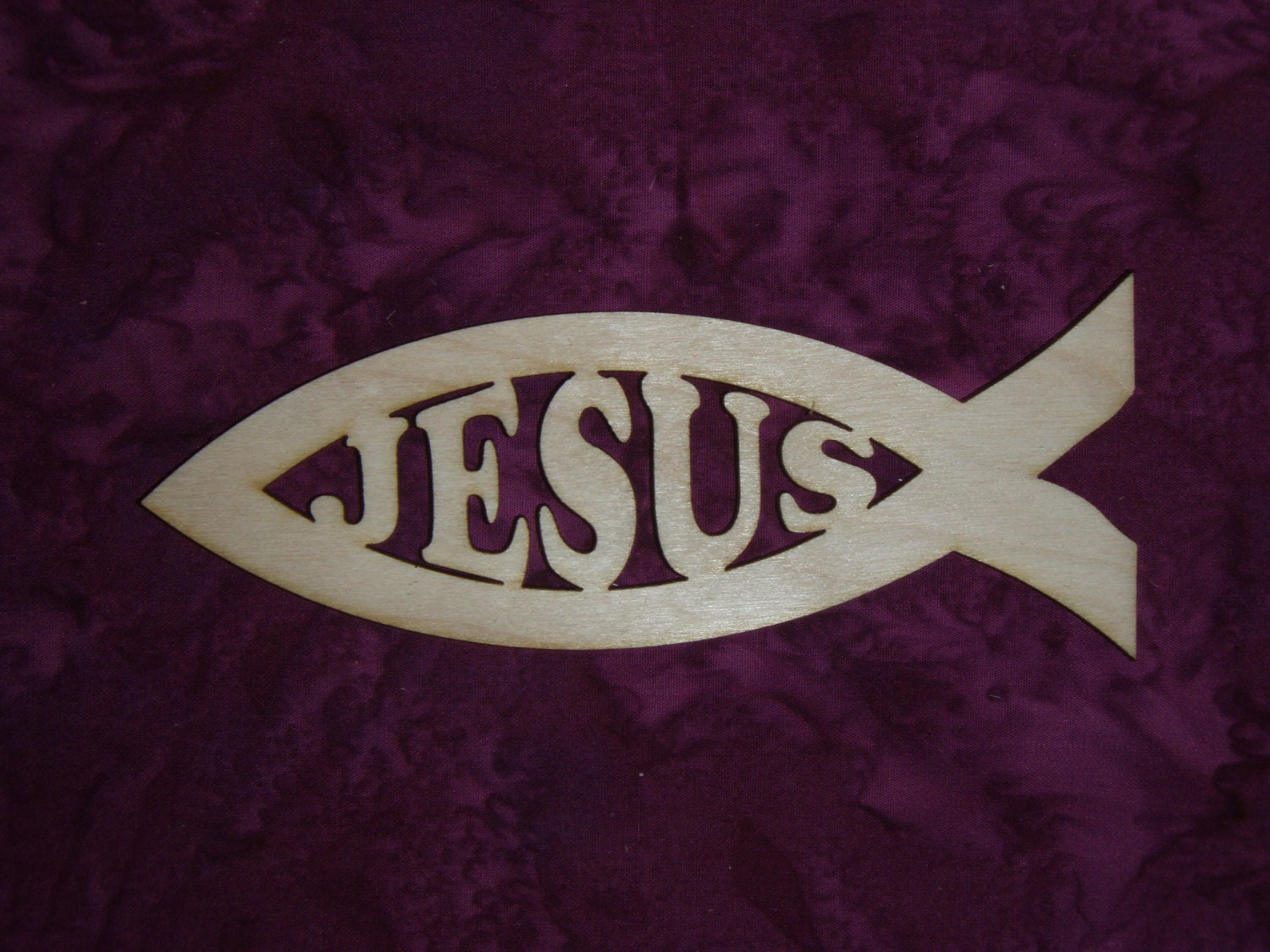 Christian Fish With JESUS Unfinished Wooden Craft Cut Out