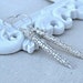 rapier... cream howlite spike & sterling silver earrings / gifts under 30 / for her