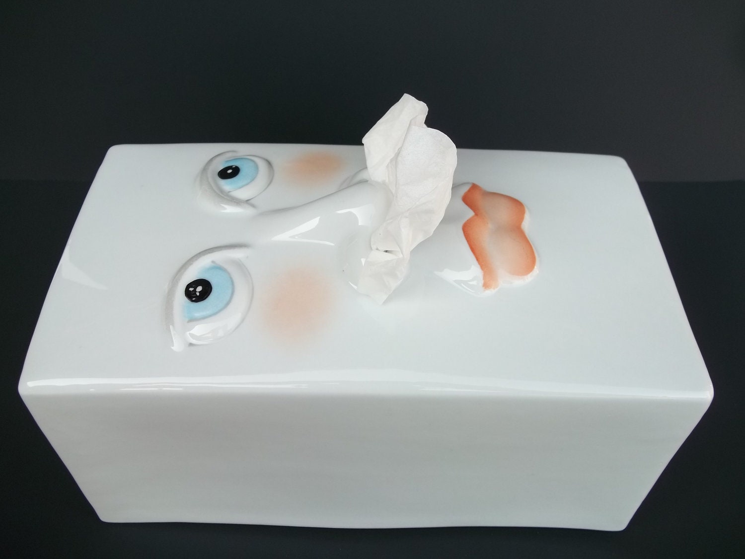Unique Face Tissue Box Cover