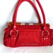 red fabric bag