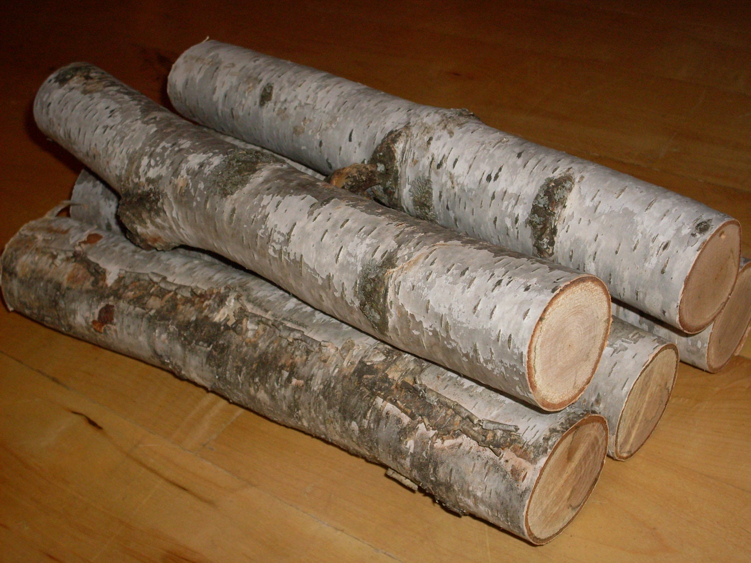 Birch Logs 5 logs 12-14 Inches Long 1-2 Inches Thick Rustic