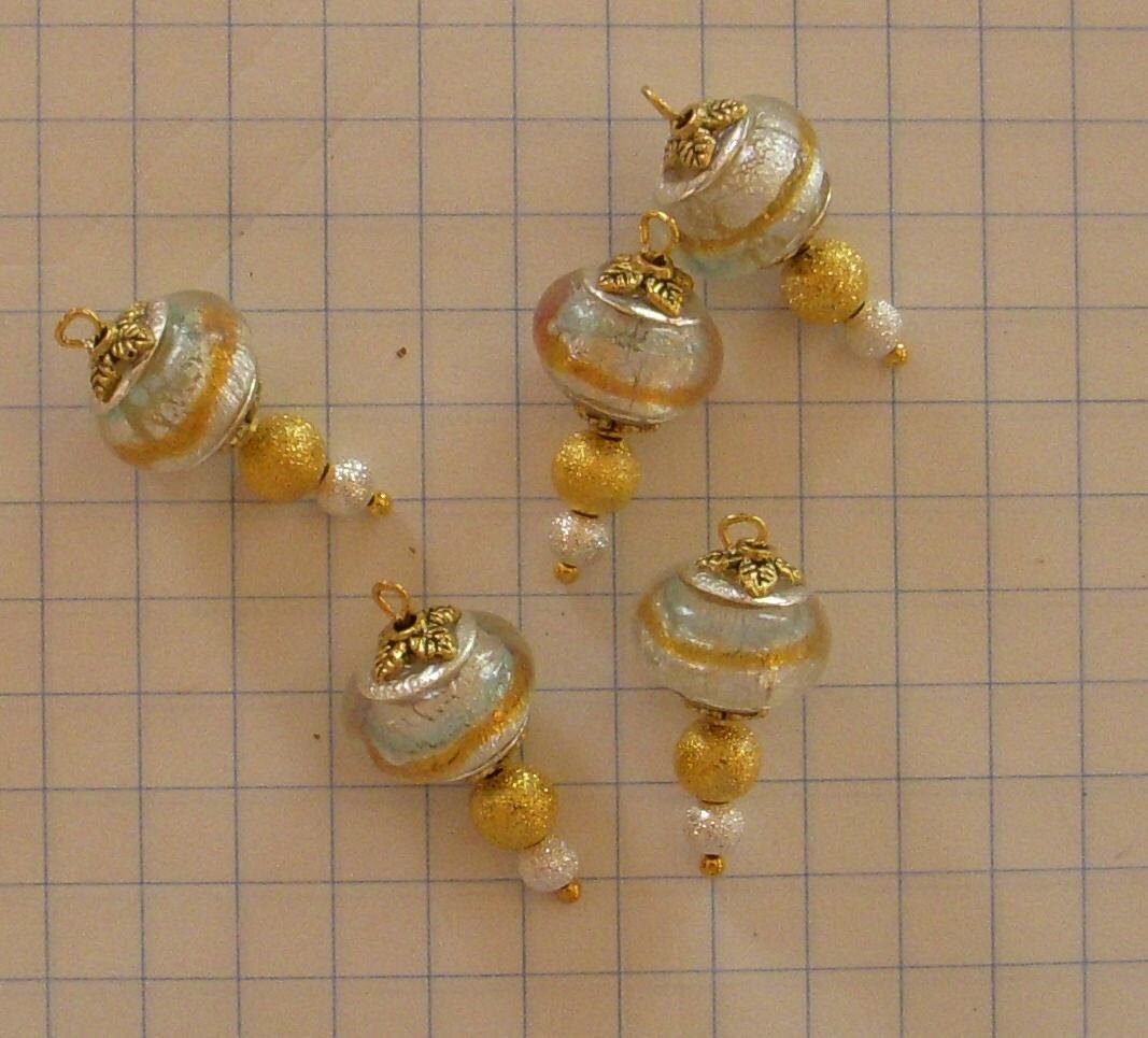 dollhouse scale christmas tree ornaments gold by minifichristmas