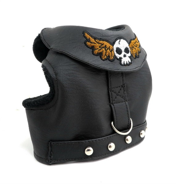 Biker Dog Harness Dog Vest Dog Clothing Dog by LittleDogsCloset