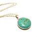 Stunning Howlite Turquoise Button Pendant Sterling Silver 925 Necklace / Gift for Her