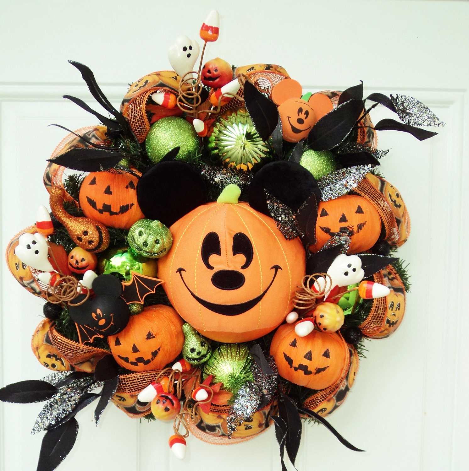 Halloween Disney Wreath Mickey Mouse Pumpkin
