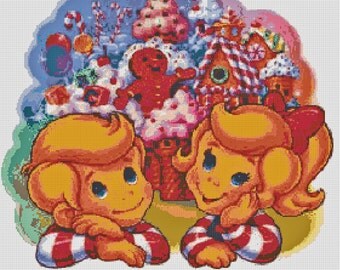 Vintage Retro Candyland Board Game Handmade Altered Art PDF Cross Stitch Pattern Vintage Retro Candyland Board Game Handmade Altered Art PDF Cross Stitch Pattern