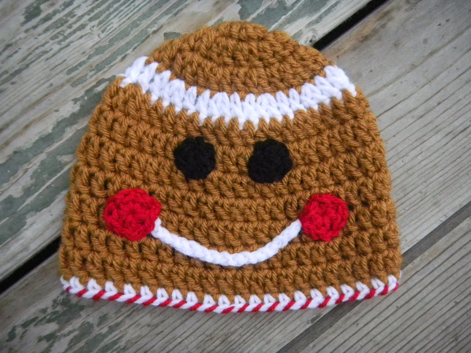 Gingerbread Man Crochet Hat Pattern Pattern by Boutique7one7