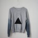 s / THE PYRAMID N.2 / new age dip dye sweater / light gray . black . shades of blue
