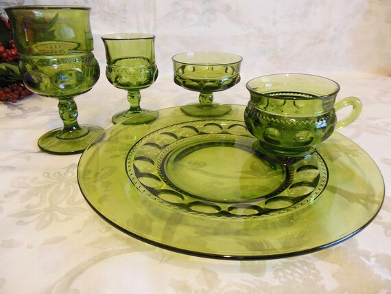 ON RESERVE: Vintage Kings Crown glassware by Indiana Glass