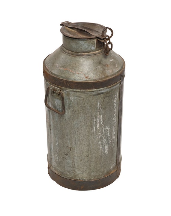 Items Similar To Antique Galvanized Steel Metal Milk Container Carrier 1900s On Etsy