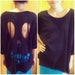 Black Oversized Skull Cut-out Sweatshirt