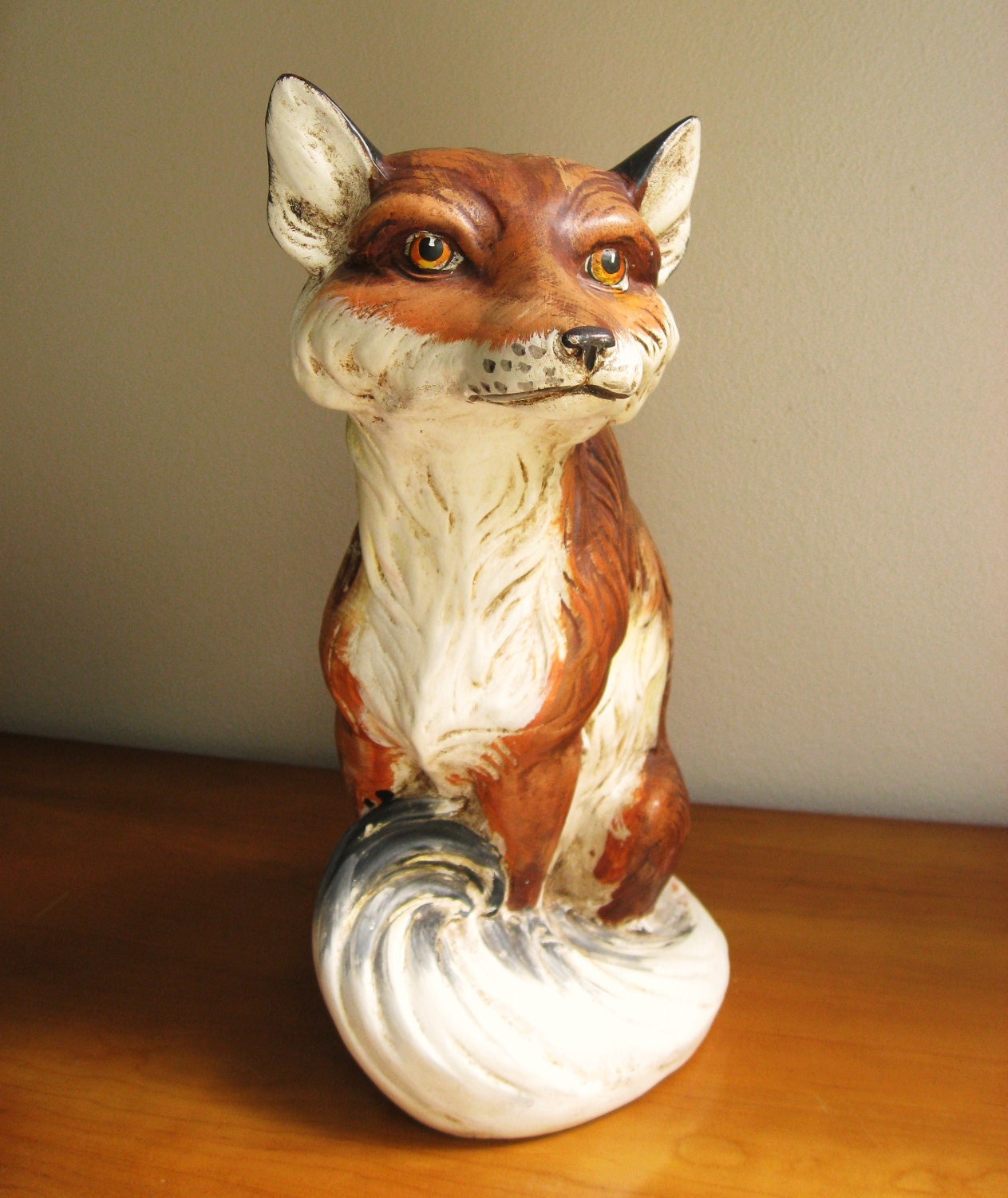 ceramic fox sculpture