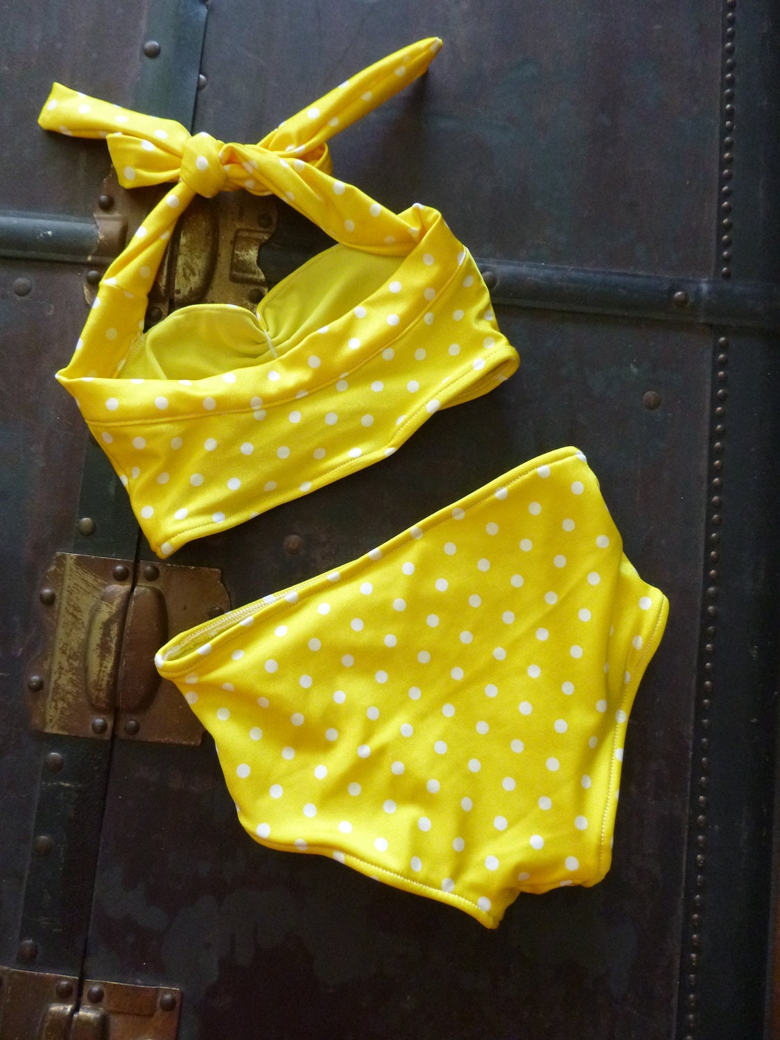 Itsy Bitsy Teeny Weeny Yellow Polka Dot Bikini Girls Size 2 12