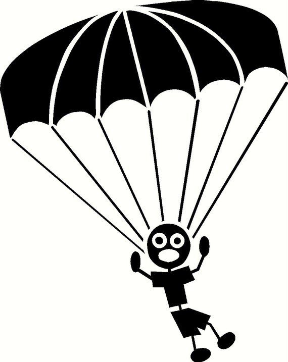Items similar to Parachute Man Vinyl Sticker on Etsy