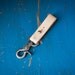 Handmade key lanyard / keychain in natural leather w/gunmetal hardware