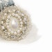 Wedding brooch Beaded pearl crystal white bridal brooch with shell Wedding statement brooch OOAK Israel art