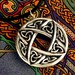 Intricate Celtic Sterling Silver Pendant, Unique Circular Design with Trinity Knot with Chain CP-40