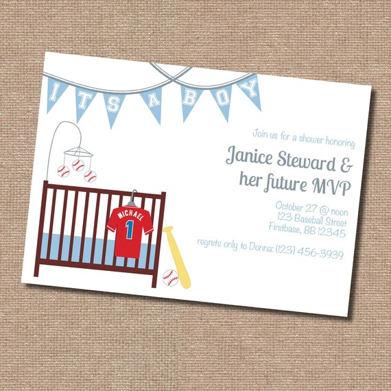 Baseball Baby Shower Invitation File only... by DormineyDesigns