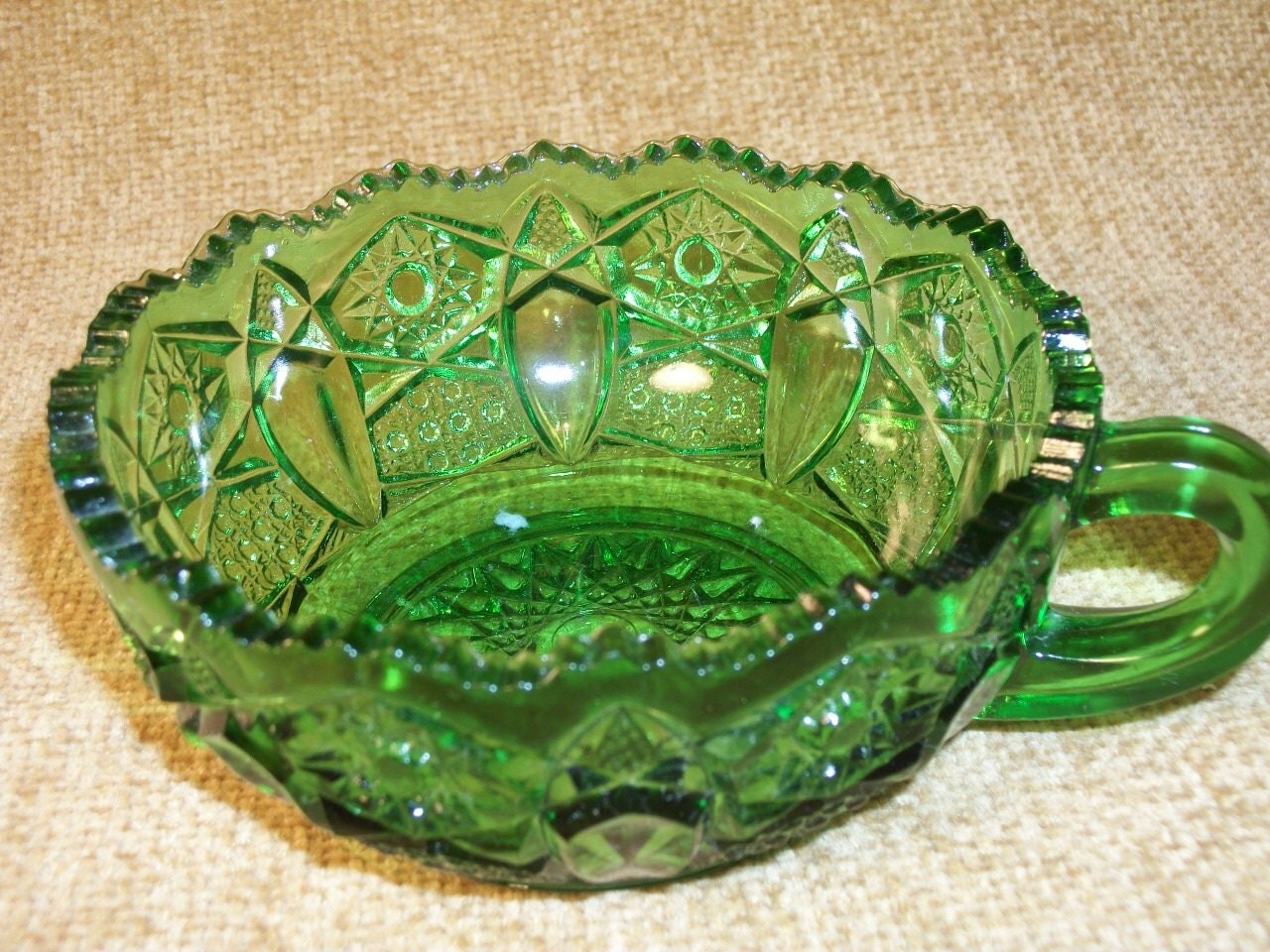 Glassware Colored Glass Green Glass Depression Glass