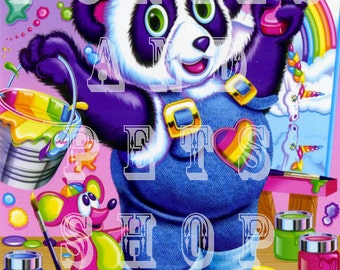 Vintage Lisa Frank Panda Painter and Mouse by PoniesAndPets
