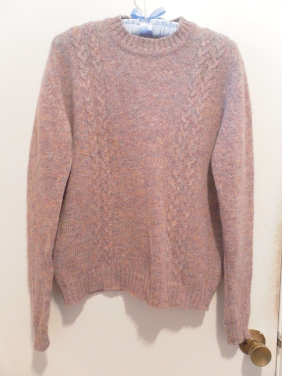 Vintage Shetland Wool Cable Knit Sweater by SeasonAndEraVintage