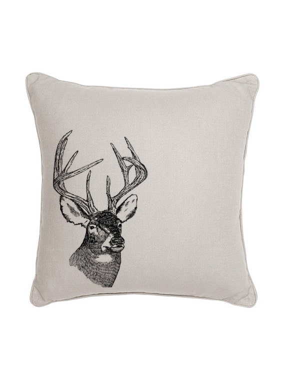 Items similar to Deer Head image cushion cover on Etsy