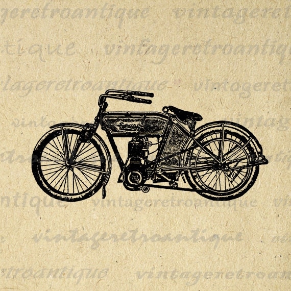 vintage motorcycle clipart - photo #2