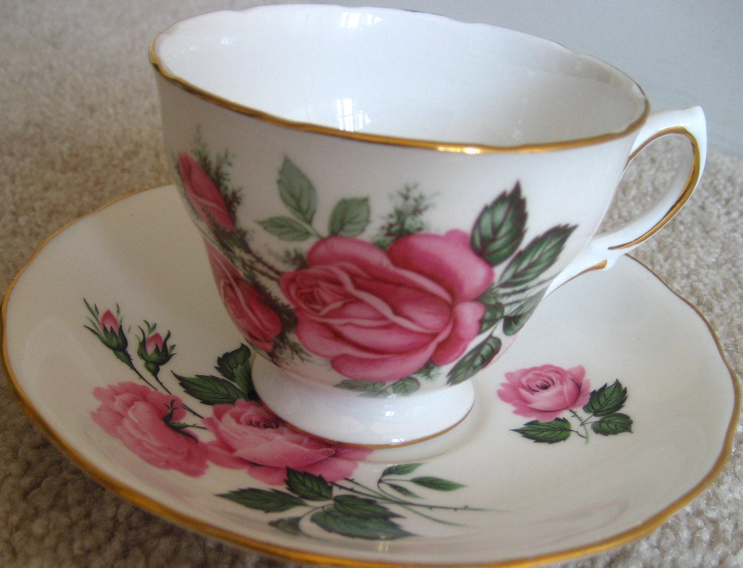 Victorian Tea Cup & Saucer Royal Vale Ridgway Potteries