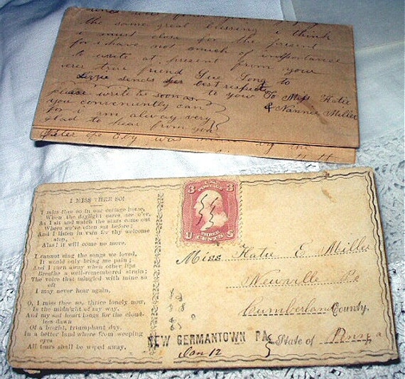 Civil War 1864 Letter Union Military Soldier Writing Home