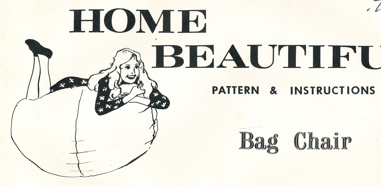 Bean+Bag+Chair+Pattern+Template Uncut Bean Bag Chair Pattern by Home Beautiful No. 901 by PosyDots