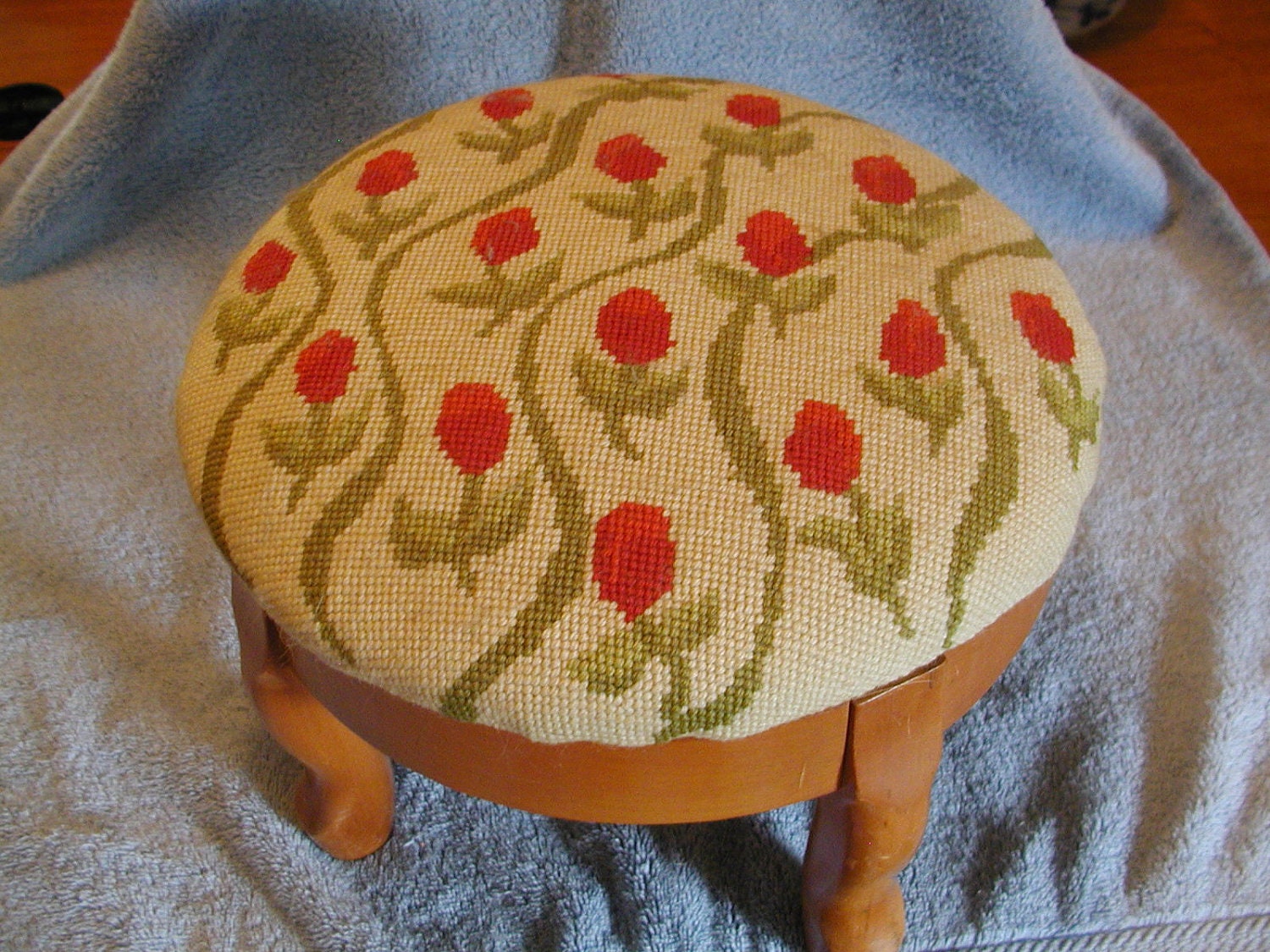 Needlepoint Footstool
