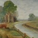 Oil Painting Original Landscape Art Impressionist Trees Rustic Country Scene