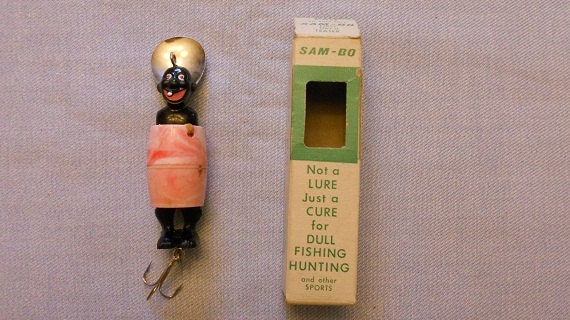 1950’s Sam-Bo Black Americana Fishing Lure with Mature