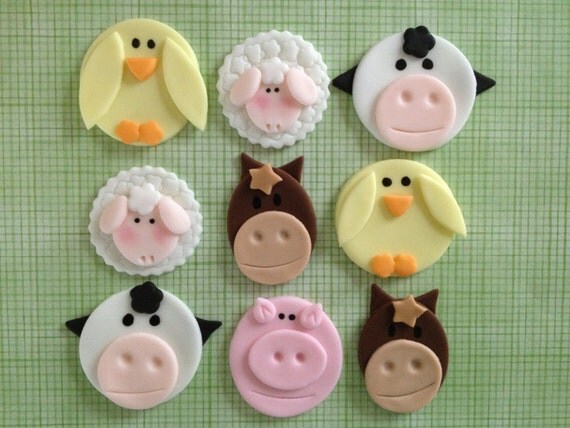 16+ Fondant Animal Faces