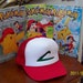Ash Ketchum Pokemon Costume - Hat- Cap - Embroidered - Anime