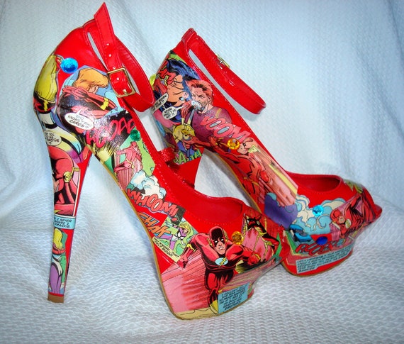 The FLASH Sexy Comic Book Pumps Size 8
