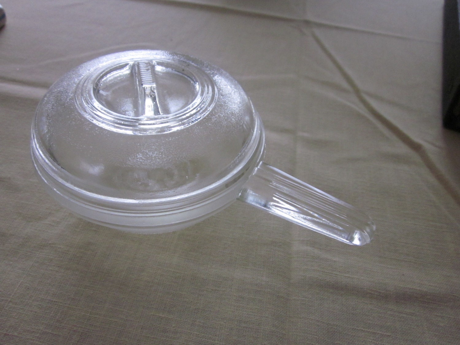 Antique Vintage Small Baking Dish Oven Ware with Lid Clear