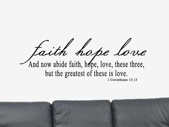 1 Corinthians 13 13 Wall Decal Bible  Verse Wall Decal