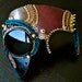 Leather Mask Steampunk with Gears and Goggle - The Caustic Chemist