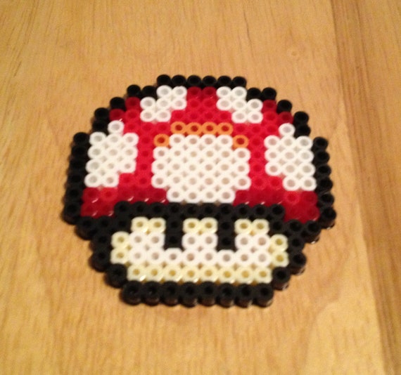 Fungo Super Mario Bros Mini Perline Sprite Perler Hama Artkal Pixel Art ...