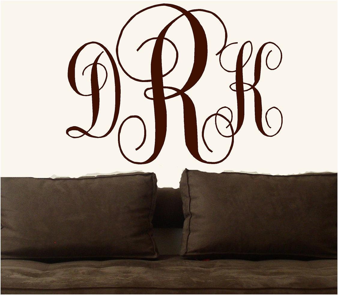 Personalized Monogram letters-Vinyl Lettering words wall