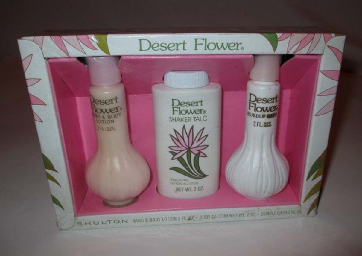 Vintage Shulton Desert Flower Gift Set NIB Body Lotion Talc