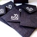 Handmade Luxe Mini Envelopes - Ornate-Indigo Denim and white- 4x2.5 in Qty 6 10x6cm supplies gifts thank you notes packaging