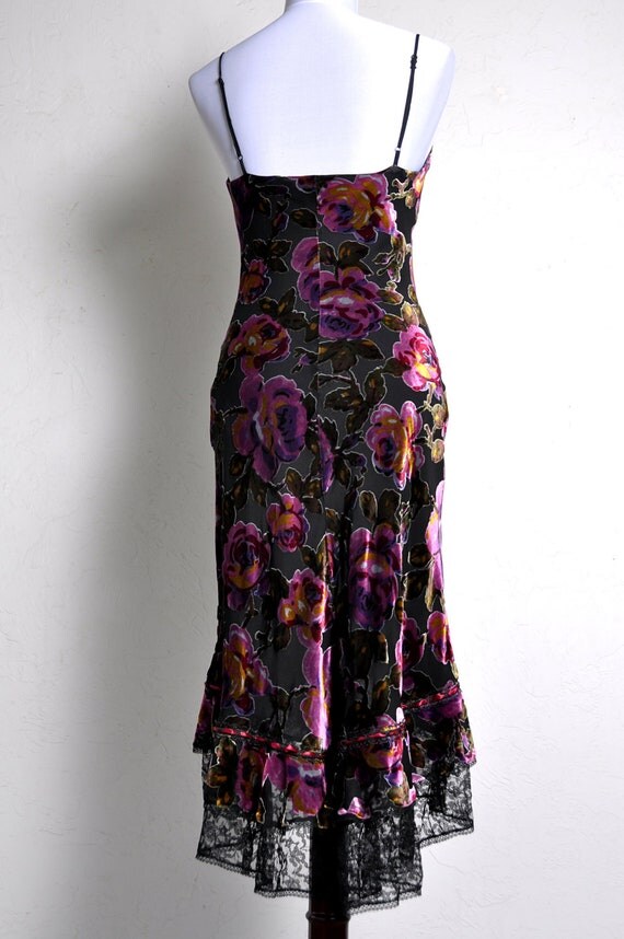 SALE Betsey Johnson Floral Velvet Burnout Dress / Perfect